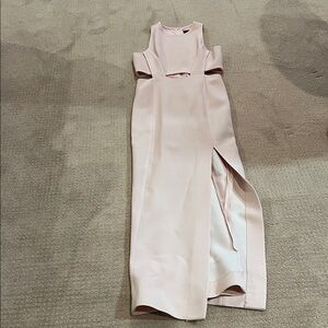 NICHOLAS Pale Pink Sleeveless Maxi Dress with Side Slit